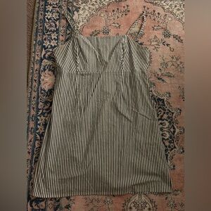 LA Hearts Striped Grey/White Mini Dress, Size Medium